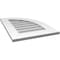 Ekena Millwork Quarter Round Top Right Surface Mount PVC Gable Vent w/ 3-1/2"W x 1"P Standard Frame, 18"W x 26"H GVPQR18X2601SN - alternate 4